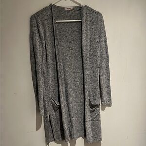 Open-Front Gray Women's Cardigan